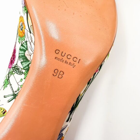 Gucci Horsebit Floral Pointed Toe Pumps Heels Satin Size 9 - Picture 11 of 15